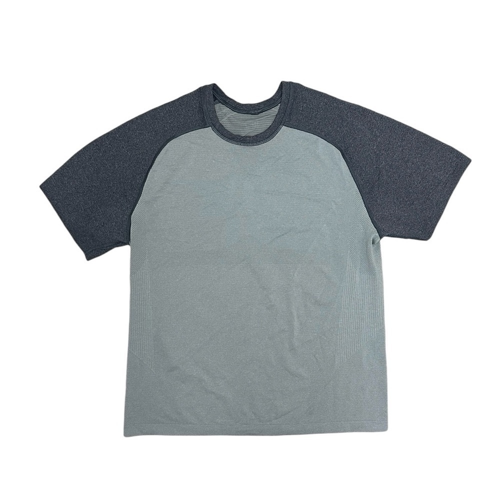 Lululemon Mens Gray/Blue Eat Drink Sweat Repeat Short Sleeve T-Shirt Size Medium